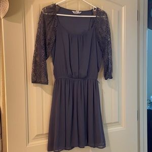 Beautiful grey mini dress with matching gray shoes